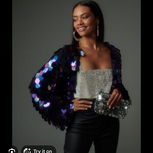Pippa Multi Disco Sequin Jacket Size Small